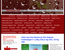 Tablet Screenshot of hannover-koi.com
